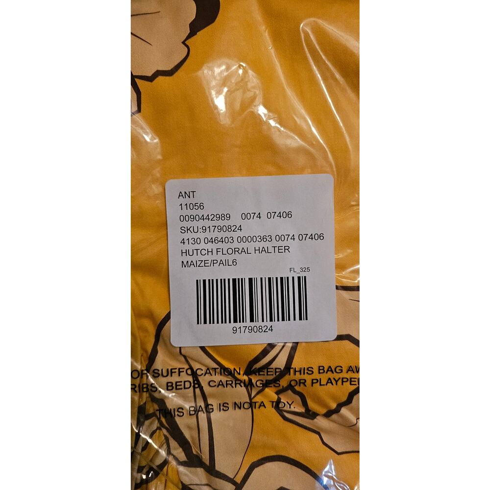 NWT Anthropologie Hutch Floral Halter Maxi Dress $298 SIZE 6 Maize - Picture 5 of 5